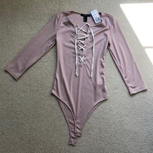 Forever21 Lace up Bodysuit